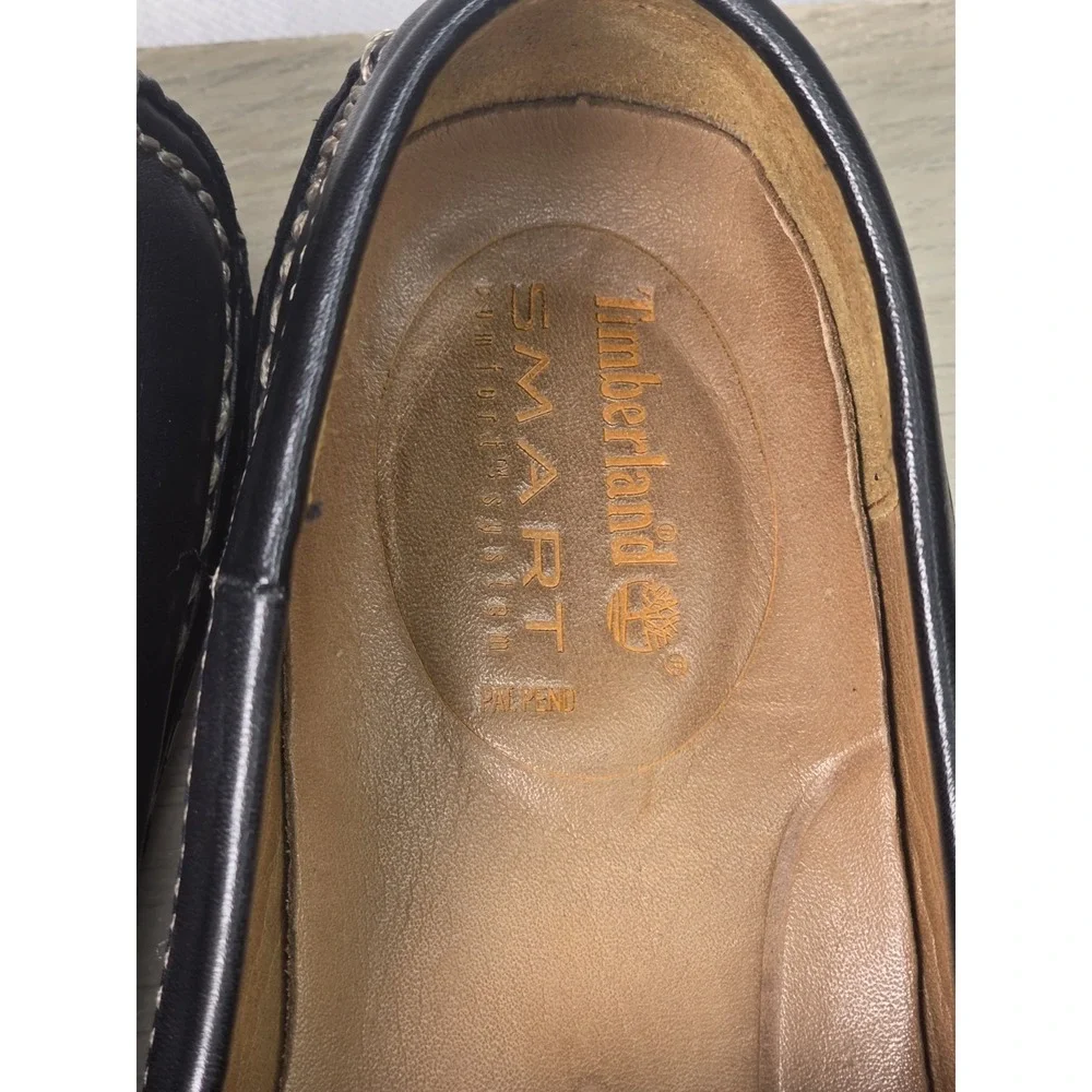 Timberland Shoes Womens 8M Loafer Smart 33352 Black Leather Slip On